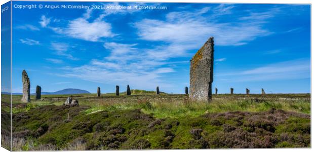 Ring of Brodgar stone circle, Mainland Orkney Canvas Print by Angus McComiskey