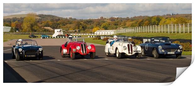 Goodwood grid. Print by Bill Allsopp