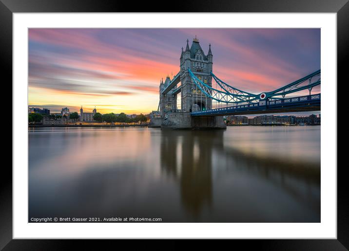 Tower Bridge Sunrise Framed Mounted Print by Brett Gasser