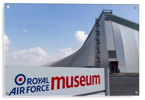 The Royal Air Force Museum at Cosford. Acrylic by Bill Allsopp