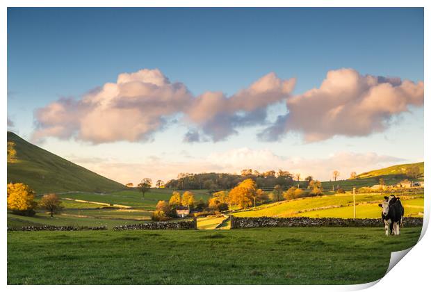 The White Peak at Alstonefield near Ashbourne. Print by Bill Allsopp