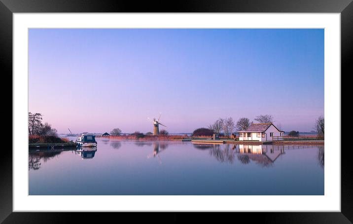 Dawn at Thurne. Framed Mounted Print by Bill Allsopp