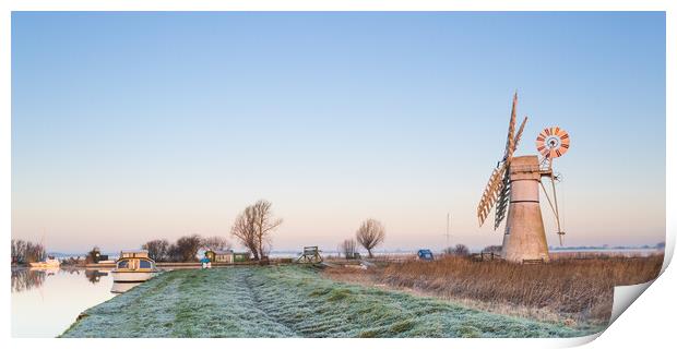 Frosty dawn at Thiurne. Print by Bill Allsopp