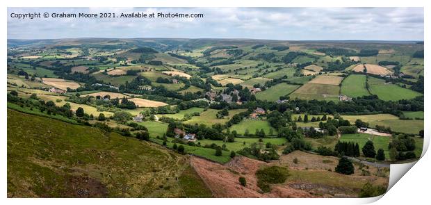 Rosedale in the North Yorkshire Moors Print by Graham Moore