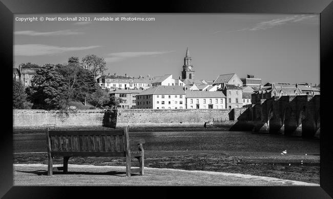 Berwick-upon-Tweed Northumberland in Black and Whi Framed Print by Pearl Bucknall