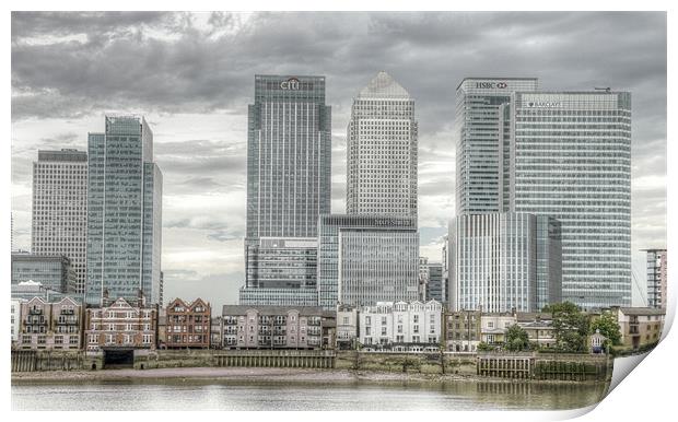 Docklands Canary Wharf HDR Print by David French