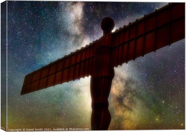 Angel Of The North Under The Stars Canvas Print by David Smith