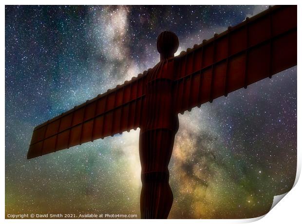 Angel Of The North Under The Stars Print by David Smith
