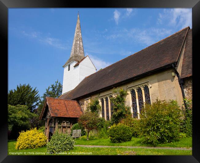 All Saints Church in Stock, Essex, UK Framed Print by Chris Dorney