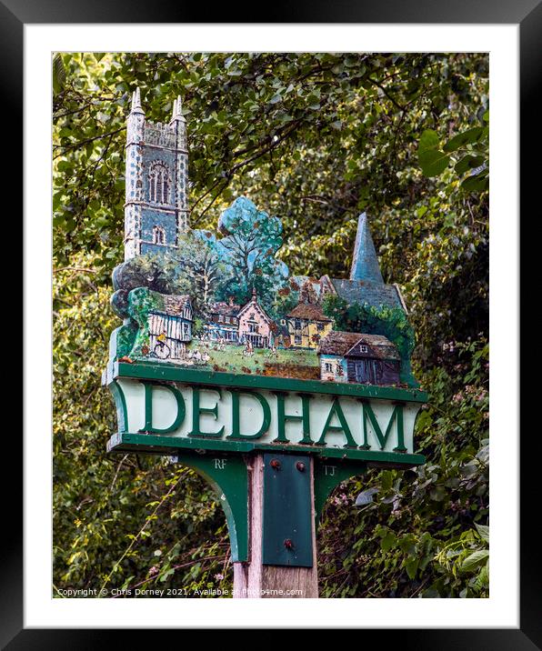 Dedham in Essex, UK Framed Mounted Print by Chris Dorney