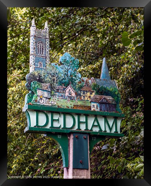 Dedham in Essex, UK Framed Print by Chris Dorney