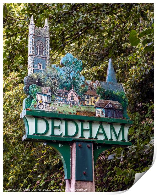 Dedham in Essex, UK Print by Chris Dorney
