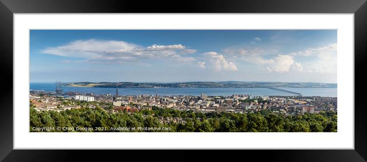 Dundee City Panorama Framed Mounted Print by Craig Doogan