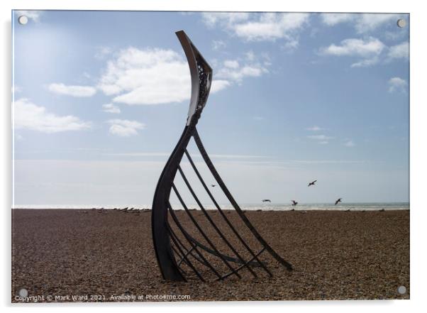 The Landing Sculpture on Hastings Beach Acrylic by Mark Ward