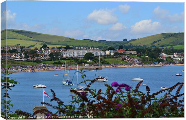 Swanage Sea Front Canvas Print by Jules Camfield