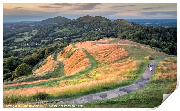 last light on British Camp Print by Chris Drabble