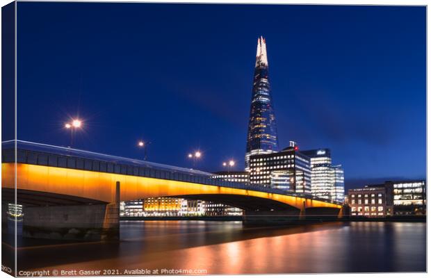 London Bridge and The Shard Canvas Print by Brett Gasser