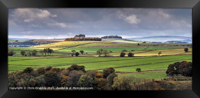 Minninglow and Aleck Low beyond Framed Print by Chris Drabble