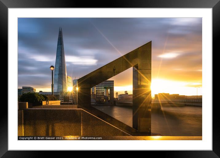 Shard Sunburst Framed Mounted Print by Brett Gasser