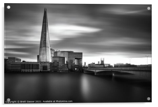The Shard and London Bridge Acrylic by Brett Gasser