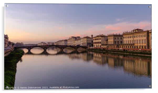 Ponte alle Grazie Acrylic by Ranko Dokmanovic