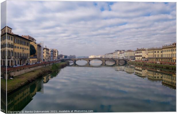 Clouds over Ponte alle Grazie Canvas Print by Ranko Dokmanovic