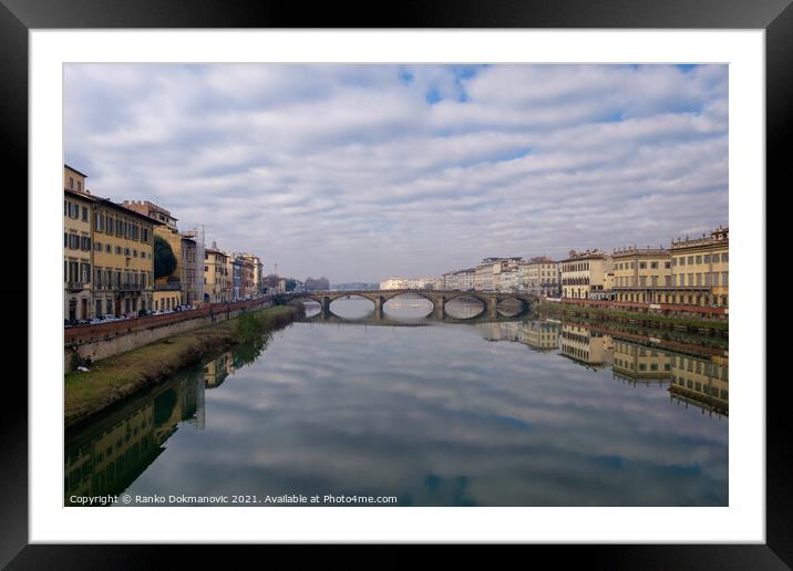 Clouds over Ponte alle Grazie Framed Mounted Print by Ranko Dokmanovic