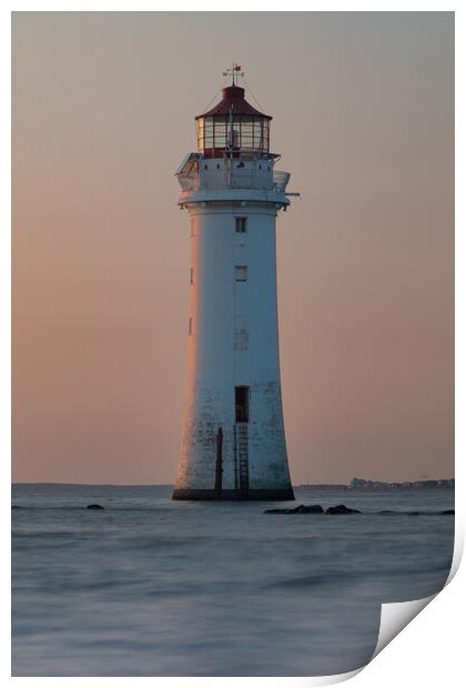 New Brighton Lighthouse Print by Liam Neon