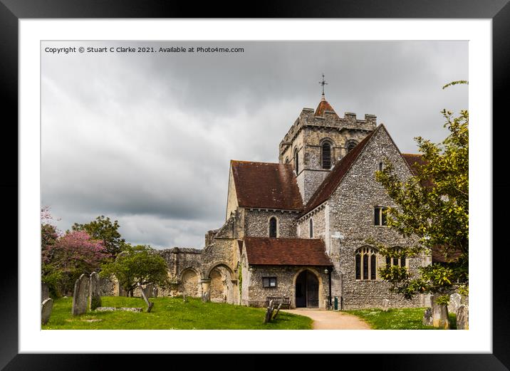 Boxgrove Priory Framed Mounted Print by Stuart C Clarke