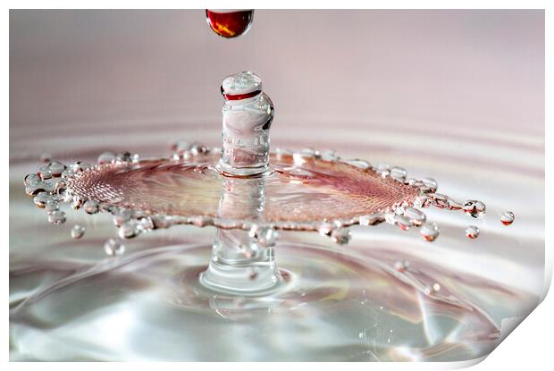 Water Drop Collision  Print by Antonio Ribeiro