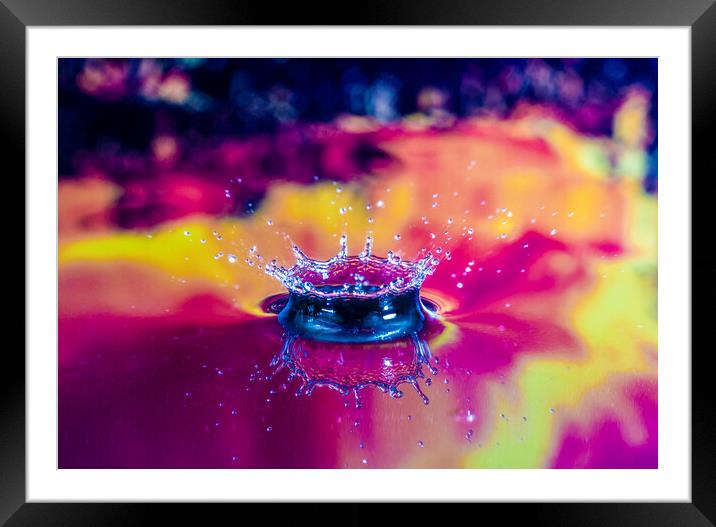 Water Drop Photography Framed Mounted Print by Antonio Ribeiro