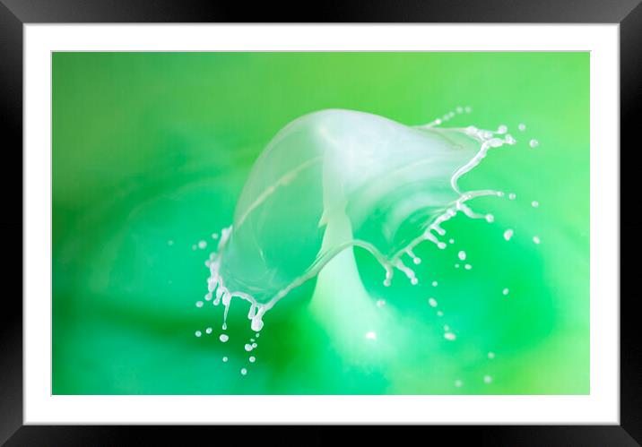 Water Drop Crown Collision Framed Mounted Print by Antonio Ribeiro