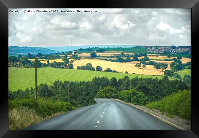 Emley View Framed Print by Alison Chambers