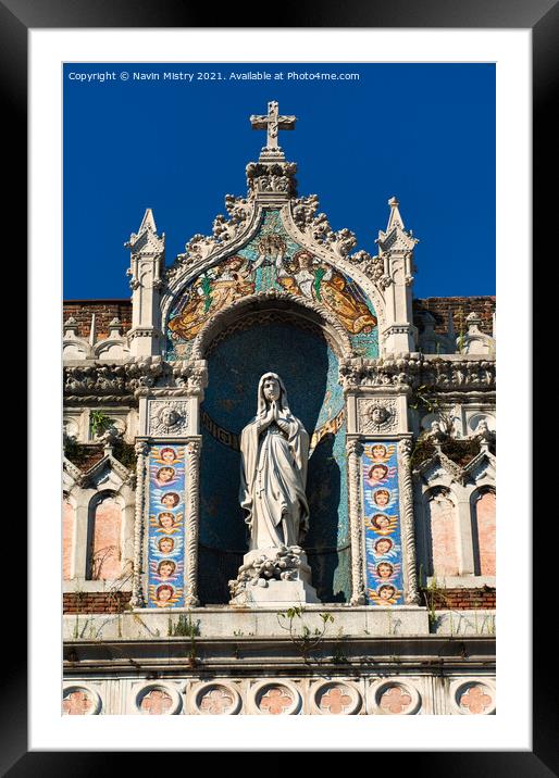  Capuchin church of Our lady of Lourdes  Framed Mounted Print by Navin Mistry