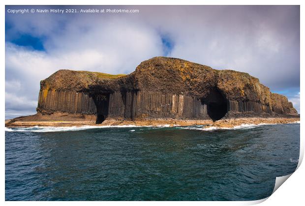 Island of Staffa, Inner Hebrides, Argyll and Bute, Scotland. Print by Navin Mistry