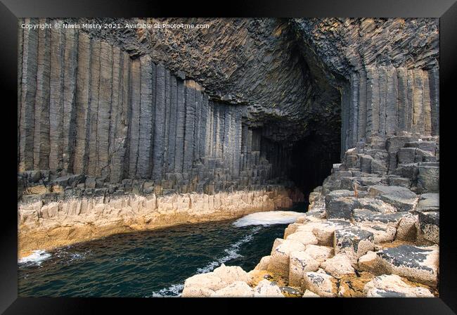 Fingal's Cave, Staffa, Inner Hebrides, Scotland Framed Print by Navin Mistry