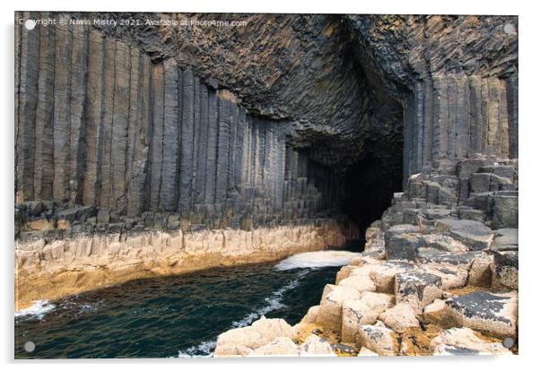 Fingal's Cave, Staffa, Inner Hebrides, Scotland Acrylic by Navin Mistry