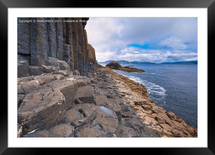 Island of Staffa, Inner Hebrides, Argyll and Bute, Scotland. Framed Mounted Print by Navin Mistry