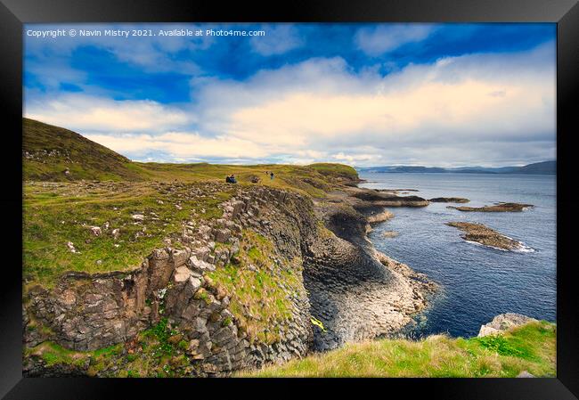 Island of Staffa, Inner Hebrides, Argyll and Bute, Scotland. Framed Print by Navin Mistry
