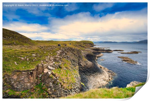 Island of Staffa, Inner Hebrides, Argyll and Bute, Scotland. Print by Navin Mistry