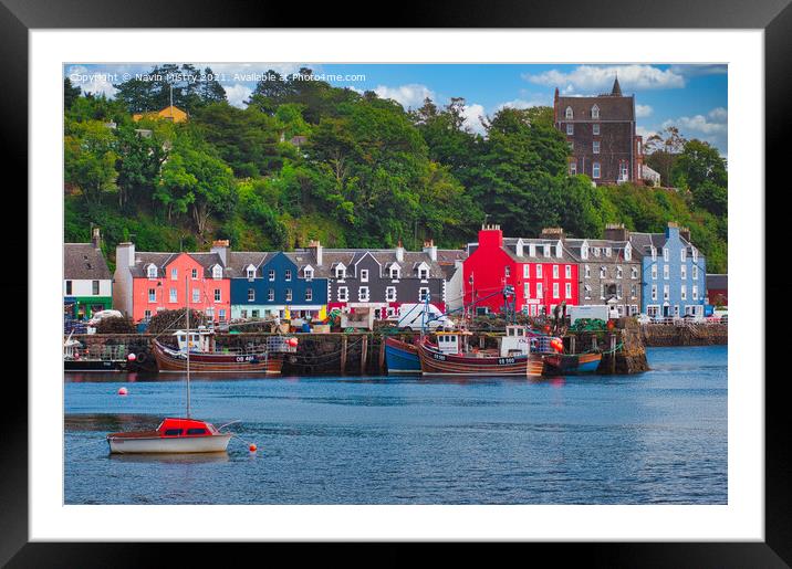 Tobermory Harbour, Isle of Mull, Scotland  Framed Mounted Print by Navin Mistry