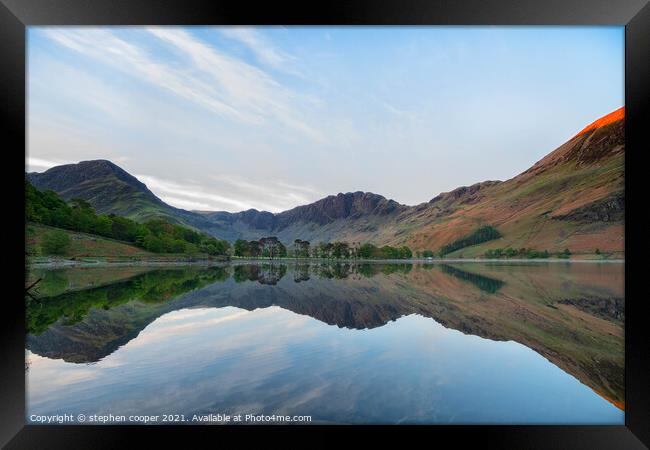 reflections Framed Print by stephen cooper