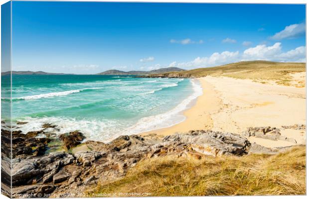 Nisabost, Isle of Harris, Outer Hebrides, Scotland Canvas Print by Justin Foulkes