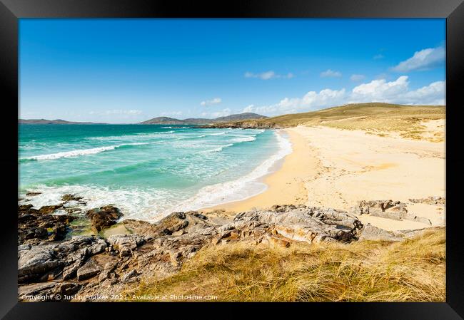 Nisabost, Isle of Harris, Outer Hebrides, Scotland Framed Print by Justin Foulkes