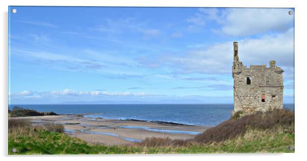 Ayrshire coastal scene at Greenan Acrylic by Allan Durward Photography