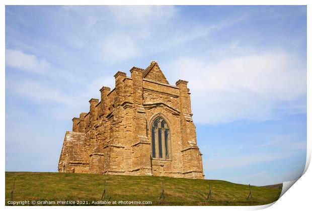 St Catherine's Chapel, Abbotsbury, Dorset Print by Graham Prentice