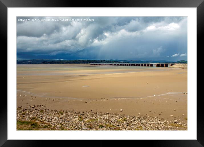 Low Tide River Kent Estuary Arnside Cumbria Framed Mounted Print by Nick Jenkins
