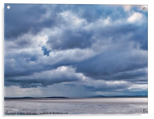 Storm clouds Morecambe Bay  Acrylic by chris hyde