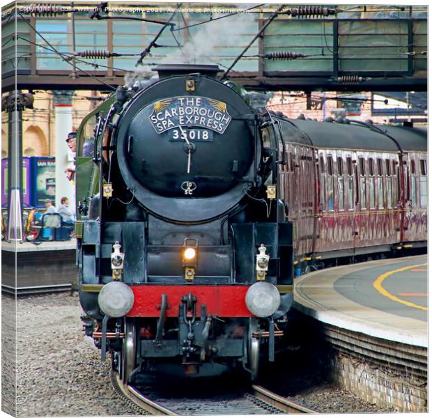  The Scarborough Spa Express At York Station 2 Canvas Print by Colin Williams Photography