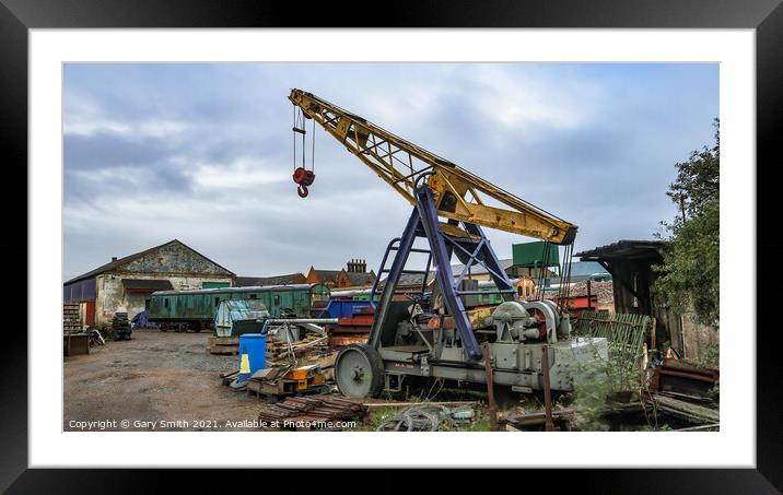 Old Crane Used on Rails  Framed Mounted Print by GJS Photography Artist